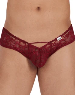 Candyman 99535 Bow Jockstrap Burgundy