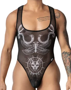 Candyman 99869 Egyptian Bodysuit Black-white