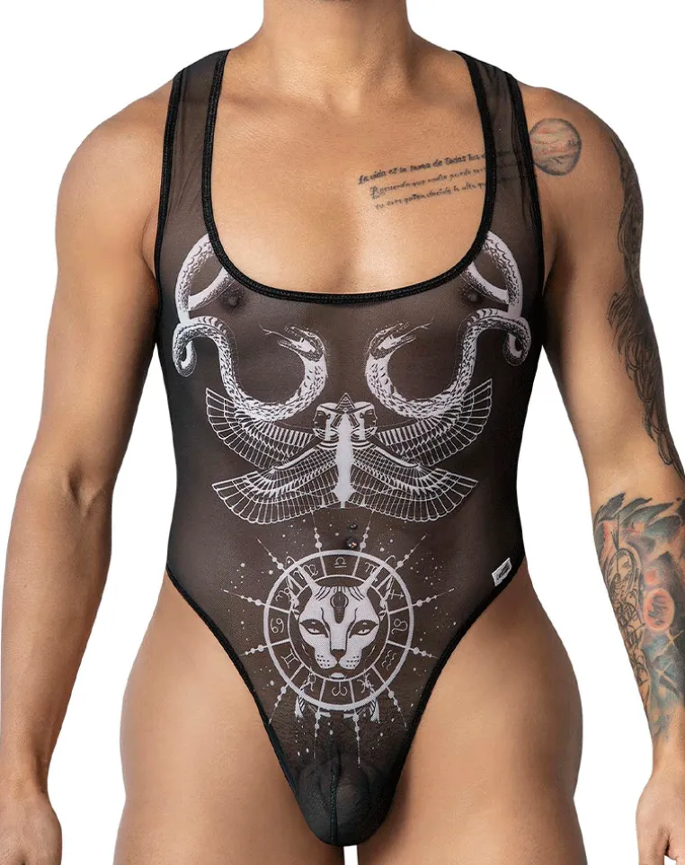 Candyman 99869 Egyptian Bodysuit Black-white