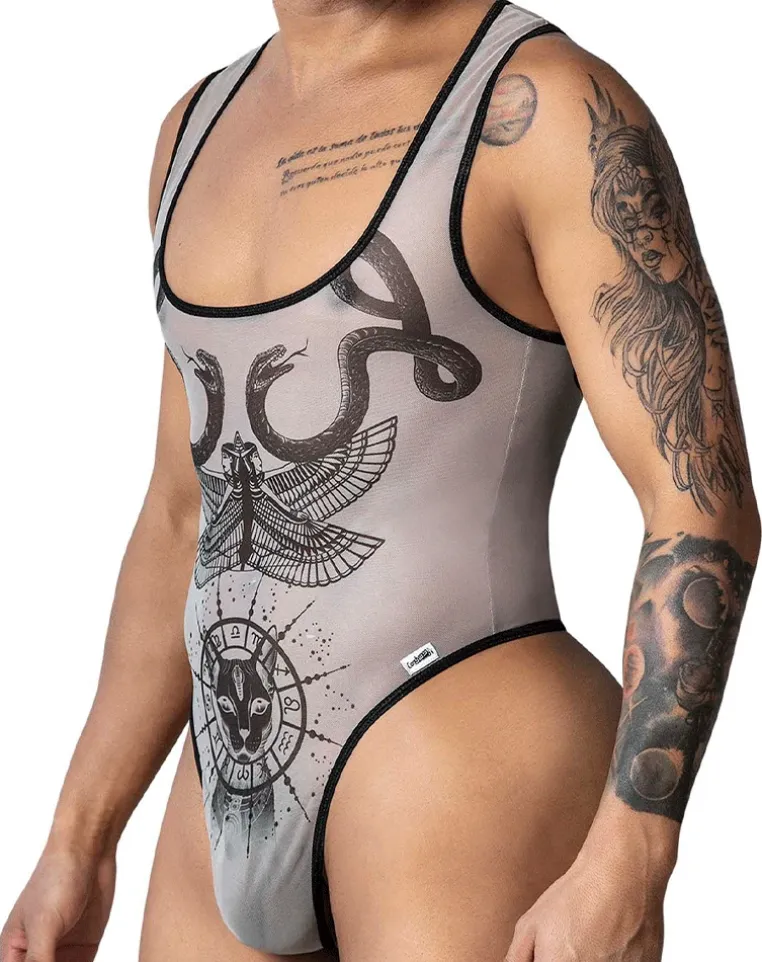 Candyman 99869 Egyptian Bodysuit Nude-black