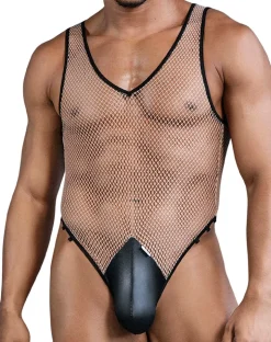 Candyman 99858 Fishnet Bodysuit Black