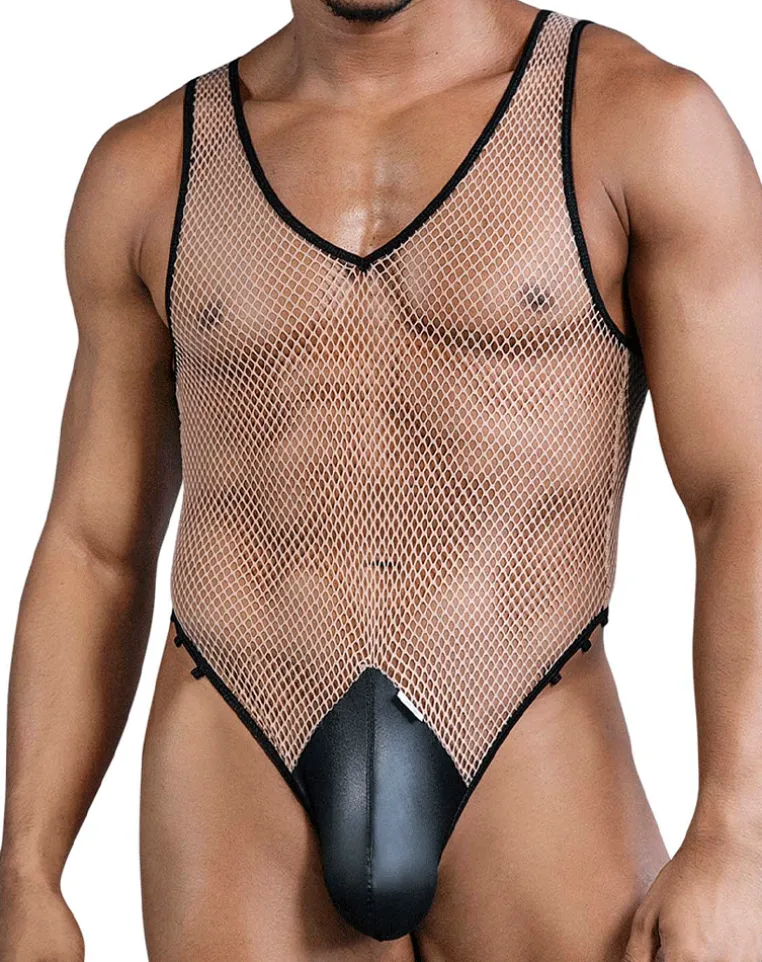 Candyman 99858 Fishnet Bodysuit Black