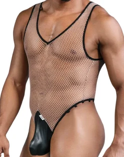Candyman 99858 Fishnet Bodysuit Black