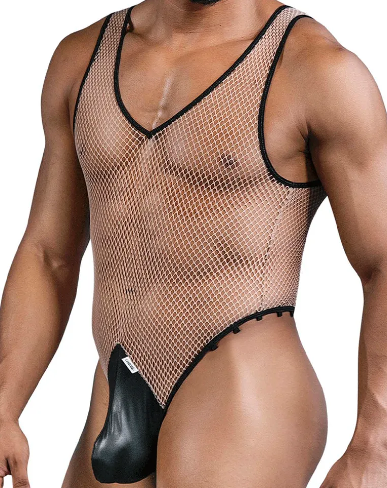 Candyman 99858 Fishnet Bodysuit Black