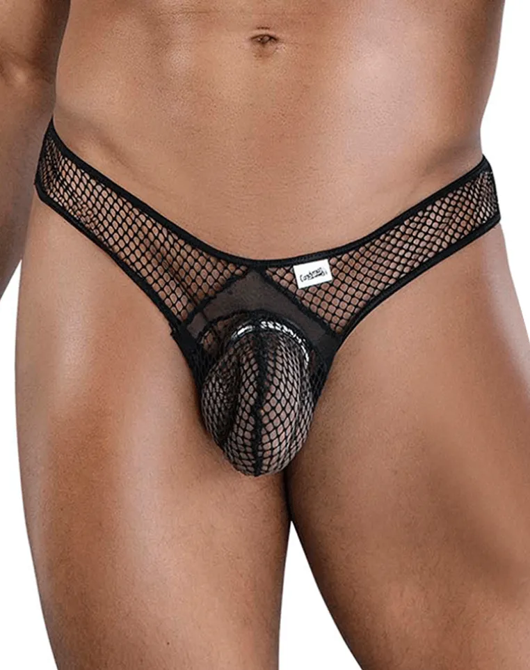 Candyman 99843 Fishnet Thongs Black