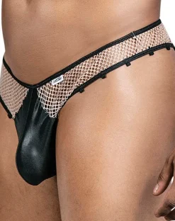 Candyman 99860 Fishnet Thongs Nude-black