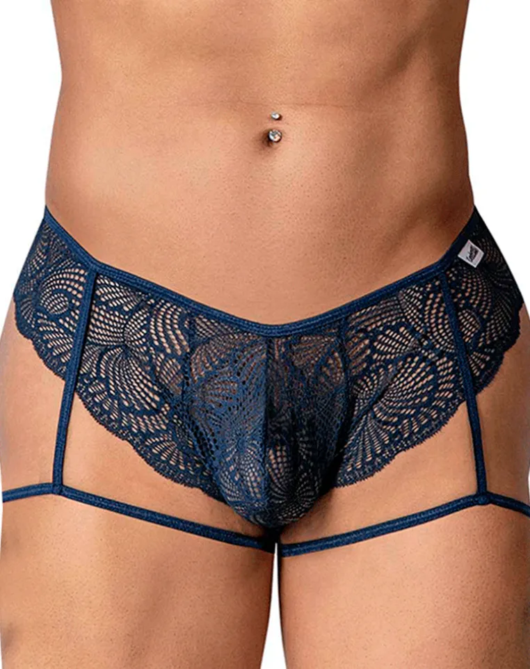 Candyman 99905 Garter Lace Briefs Navy