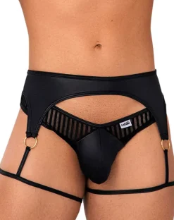 Candyman 99655 Garter Thongs Black