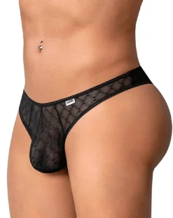 Candyman 99894 Geometric Mesh Briefs Black