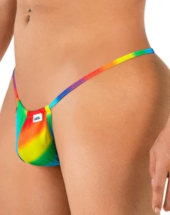 Candyman 9586 G-string Thong. Rainbow Print