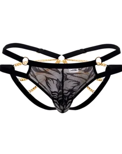 Candyman 99598 Lace And Chain Bikini Black