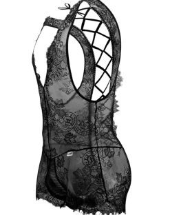 Candyman 99743 Lace Bodysuit Black