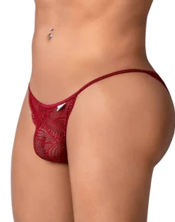 Candyman 99914 Lace Briefs Burgundy