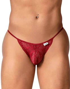 Candyman 99914 Lace Briefs Burgundy