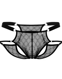 Candyman 99730 Lace Jockstrap Black