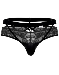 Candyman 99627 Lace Jockstrap Black