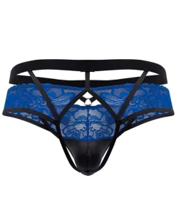 Candyman 99627 Lace Jockstrap Blue