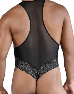 Candyman 99864 Lace-mesh Bodysuit Black