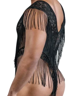 Candyman 99865 Lace-mesh Bodysuit Black