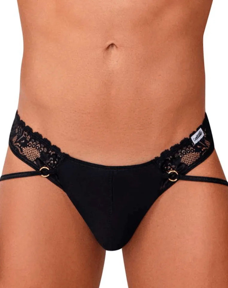 Candyman 99747 Lace Thongs Black