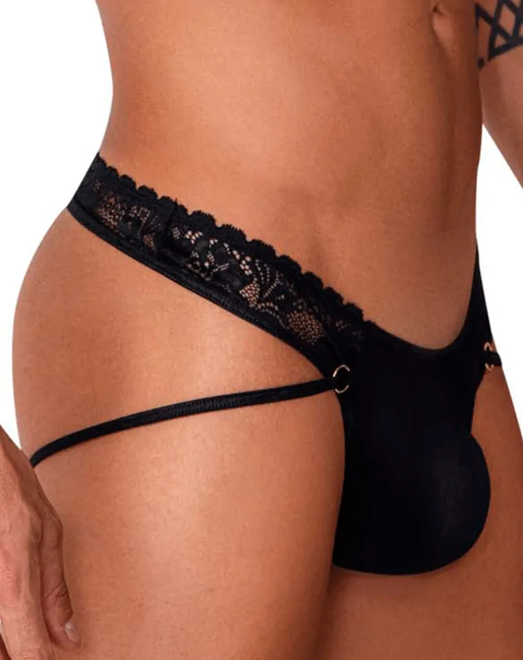 Candyman 99747 Lace Thongs Black