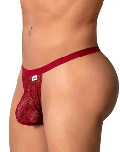 Candyman 99915 Lace Thongs Burgundy