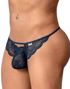 Candyman 99910 Lace Thongs Navy