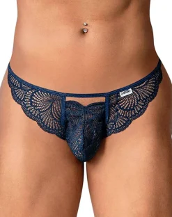 Candyman 99910 Lace Thongs Navy