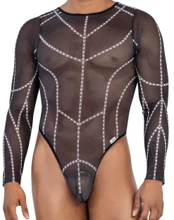Candyman 99816 Mesh Bodysuit Black