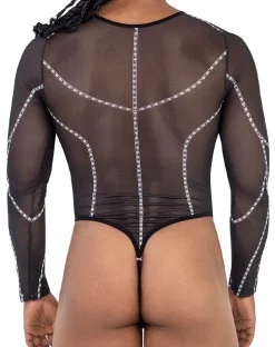 Candyman 99816 Mesh Bodysuit Black