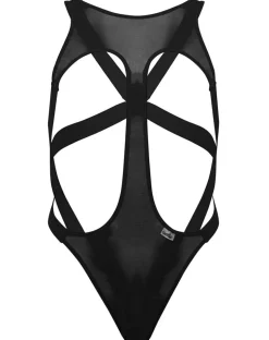 Candyman 99643 Mesh Bodysuit Black