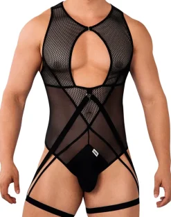 Candyman 99650 Mesh Bodysuit Black
