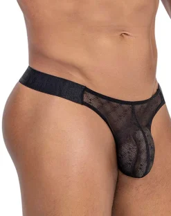 Candyman 99771 Mesh Thongs Black