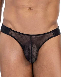Candyman 99771 Mesh Thongs Black