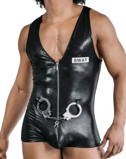 Candyman 99844 Police Bodysuit Black
