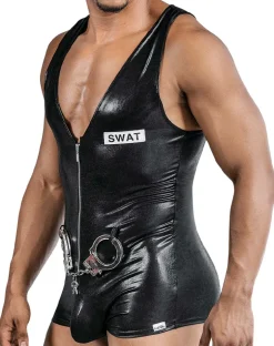 Candyman 99844 Police Bodysuit Black