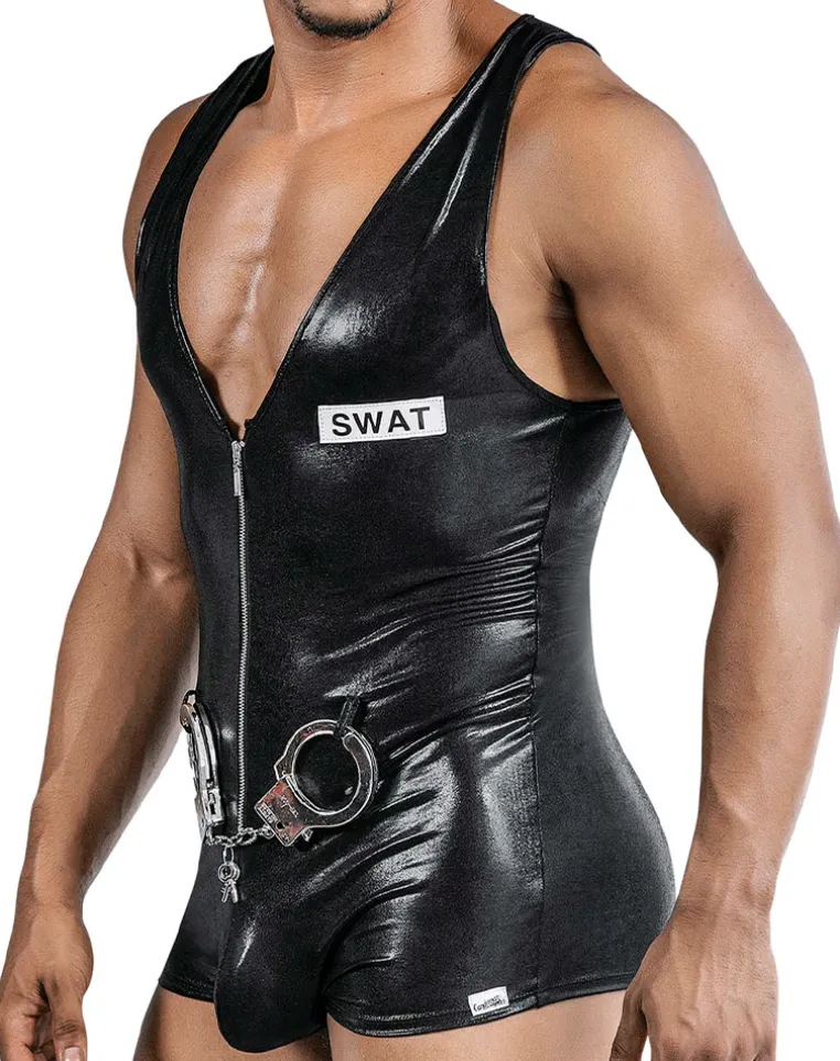 Candyman 99844 Police Bodysuit Black