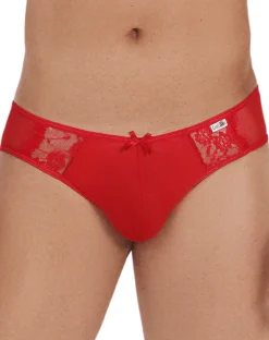 Candyman 99538 Sexy Lace Jockstrap Red