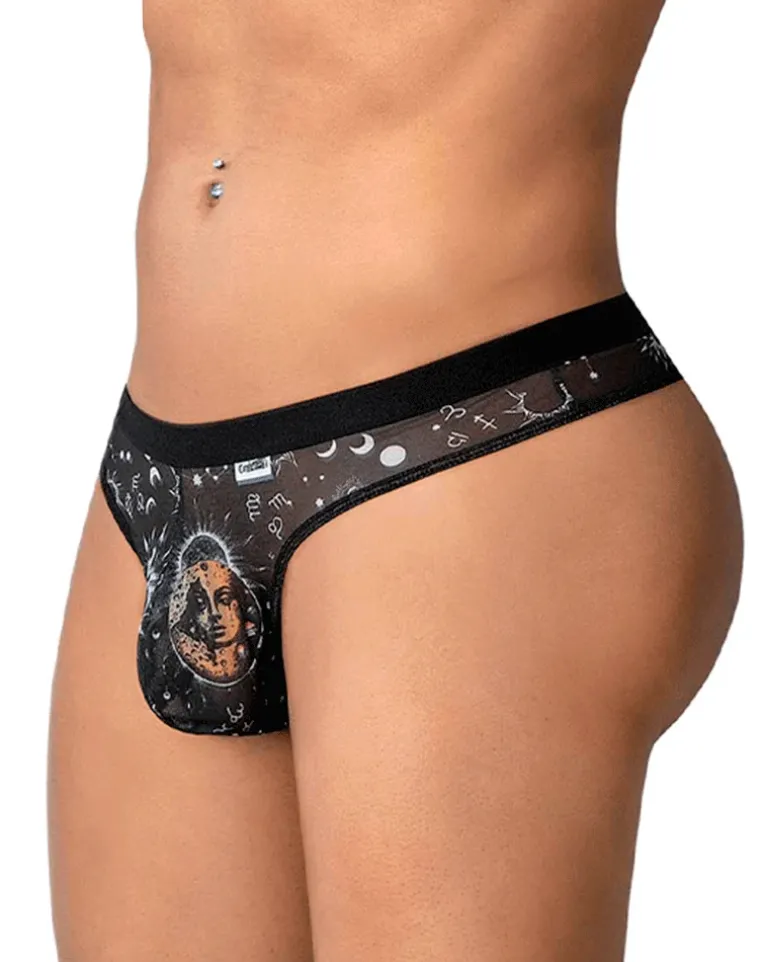 Candyman 99885 Sun Moon Thongs Black-white