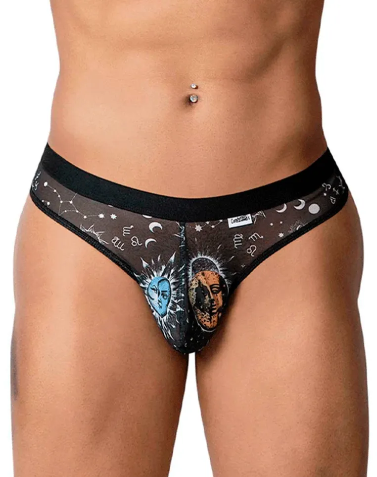 Candyman 99885 Sun Moon Thongs Black-white
