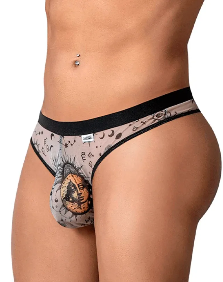 Candyman 99885 Sun Moon Thongs Nude-black