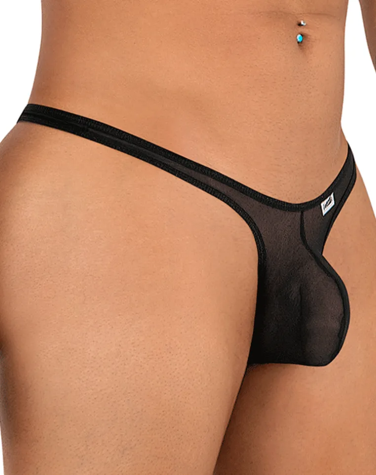 Candyman 99954 Thongs Black Mesh