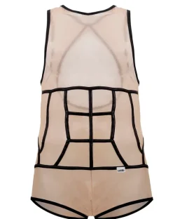 Candyman 99683x Tulle Bodysuit Beige