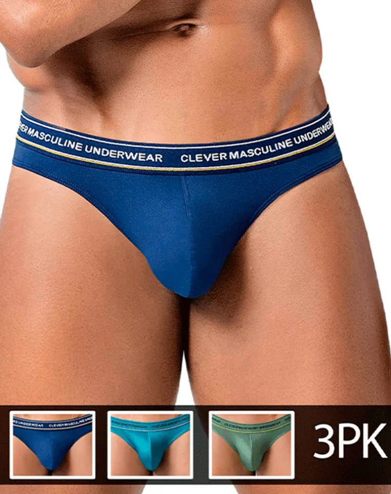 Clever 100010 3pk Australian Latin Thongs Blue-petrol-green