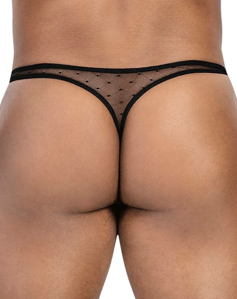 Clever 100008 3pk Autralian Latin Thongs Black-orange-black