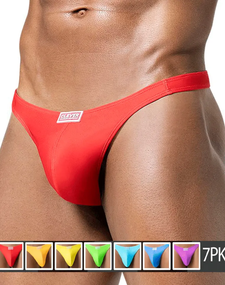 Clever 10009 7pk Pride Thongs Multi-colored