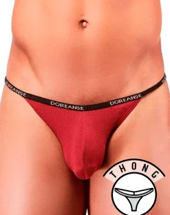 Doreanse 1330-brd Ribbed Modal T-thong Bordeaux