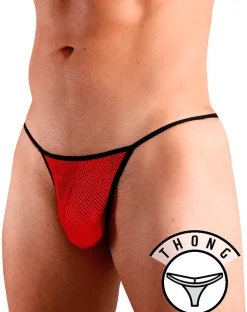 Doreanse 1306-red Mesh G-string Thong Red