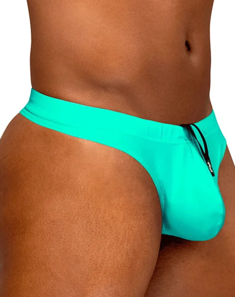 Ergowear Ew1836 Vibrant Mint 4-way Stretch Swim Thong Aqua