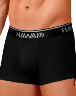 Hawair 4986 Cotton Blend Trunks Black-01
